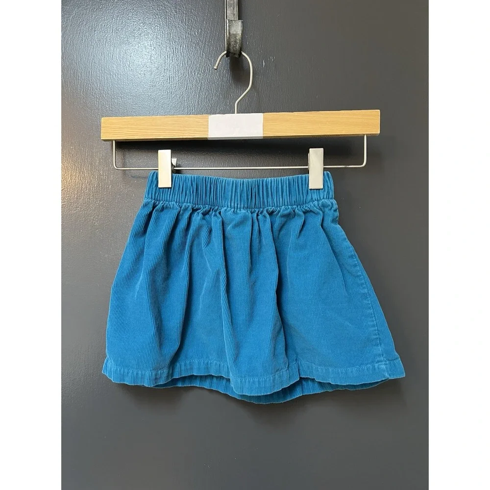 Hanna Andersson Blue Corduroy Skirt With Bow Detail Size 100